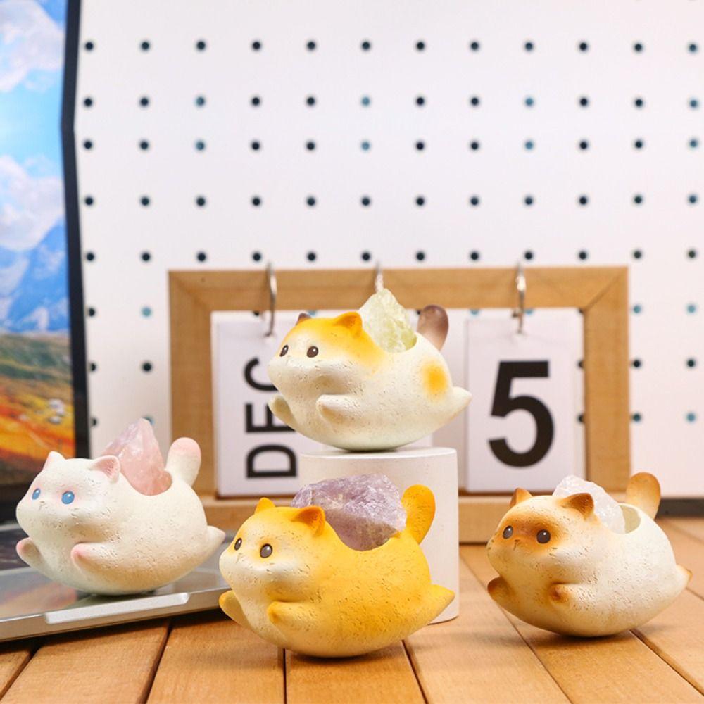 Cute Cat Swinging Ornament Creative Miniatures Figurine Crafts Cat Statue  Bedroom