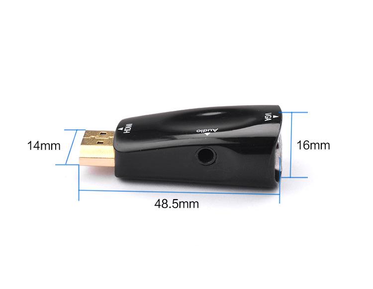 Конвертер HDMI в VGA высокой четкости 1080P для компьютера и проектора