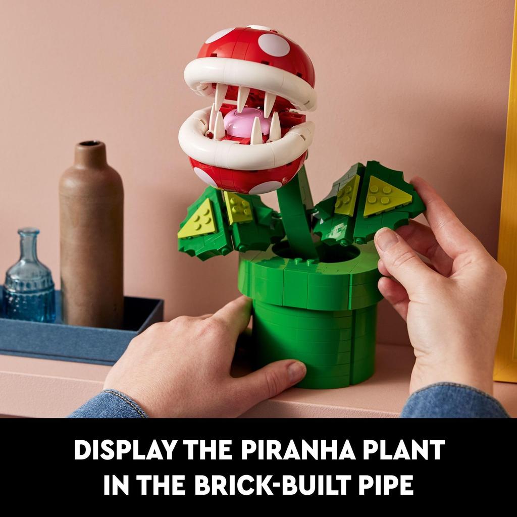 LEGO Super Mario Piranha Plant Super Mario Build and Display for Adults and Teens Posable Figure with Authentic Details Birthday Gift for Gamers and