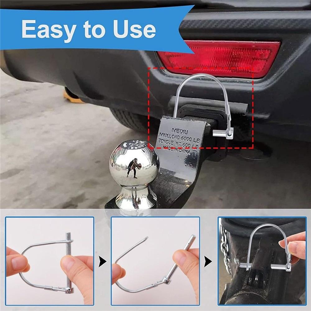 10 шт. Стопорный штифт с проволочным замком, Стопорный штифт с валом из углеродистой стали, Стопорный штифт с проволочным замком в виде круглой петли для гусеничной фермы и газона(6*50)