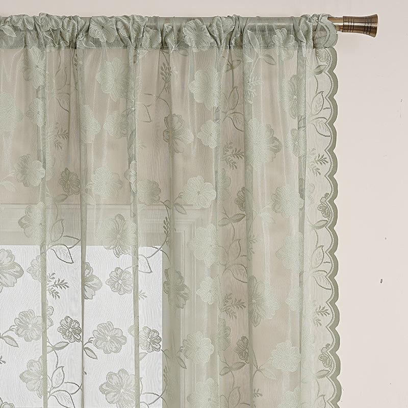Французская корейская волна кружевная марлевая штора гостиная спальня балкон штора вышивка перегородка готовая штора