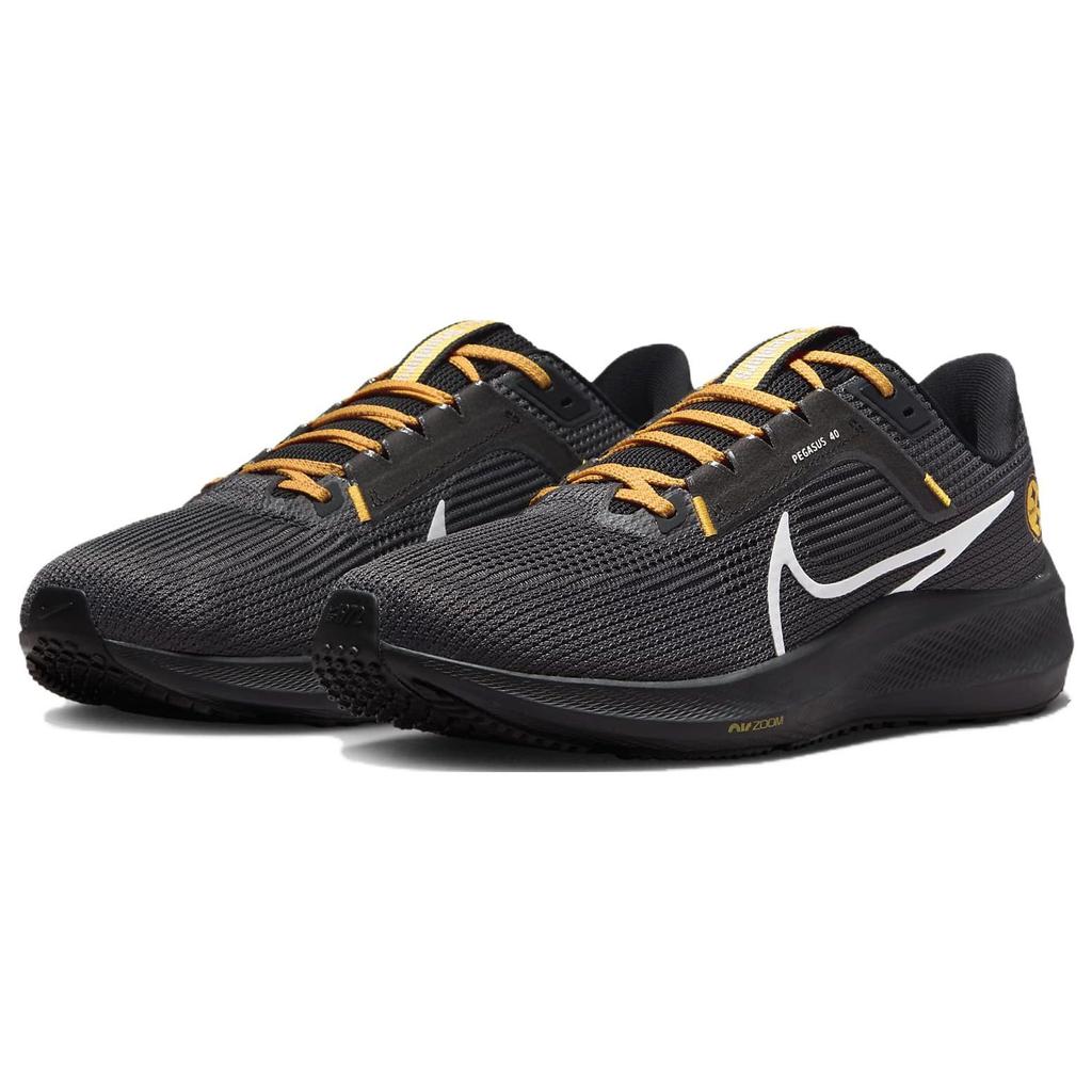 Nike NFL X Air Zoom Pegasus 40 Pittsburgh Steelers Men Sneakers Black Anthracite University-Gold DZ6006-001