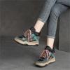 Genuine Leather Lace-up Shoes Women Sneakers Mixed Colors Retro Leisure Comfortable Platform Sneakers