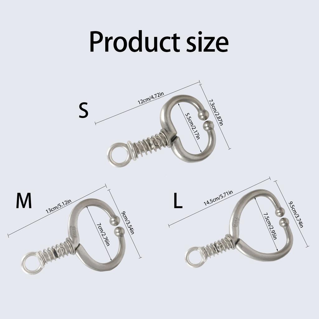 Набор из 3 пружинных колец для носа коров из нержавеющей стали для контроля поголовья скота с автоматической блокировкой, аксессуар для животноводства