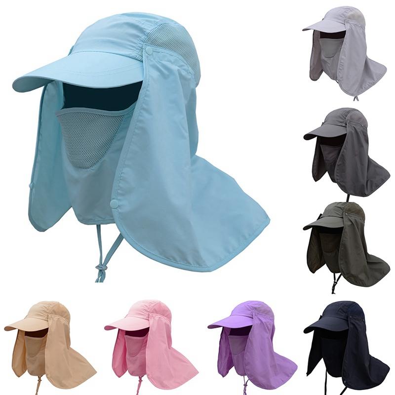 Outdoor Sport Hiking Visor Hats UV Protection Face Neck Cover Fishing Sun Protcet Practical Cap