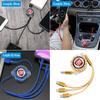Кабель для быстрой зарядки 3 в 1 с логотипом автомобиля Fiat, USB-кабель Type C Micro USB для Stilo Ducato Panda 500 Pondo Abarth Punto Palio Viaggio