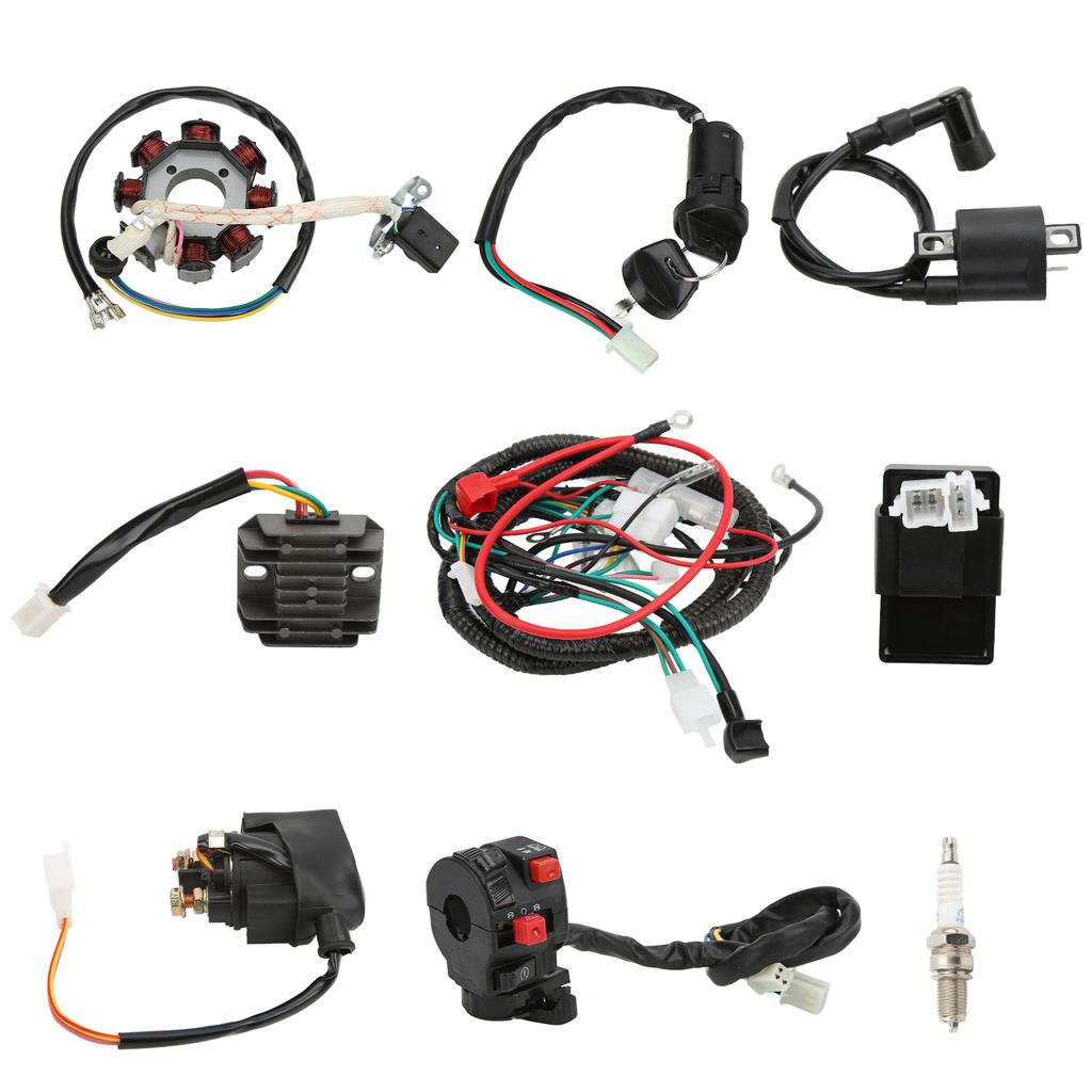 Комплект электрической проводки Соленоидный клапан Свеча зажигания CDI Регулятор Выпрямитель Комплект жгута проводов для квадроцикла 125 куб.см 150 куб.см 200 куб.см 250 куб.см