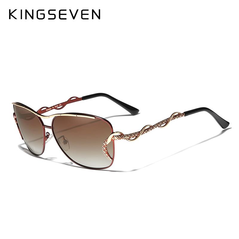 Kingseven Оригинальный дизайн, женские солнцезащитные очки «кошачий глаз», уникальные знаменитые брендовые дизайнерские солнцезащитные очки для вождения