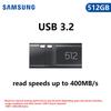 Samsung 128GB USB Type-C Flash Drive 64GB 256GB 400mb/s 512GB USB 3.1 USB 3.2 Pendrive Memory Stick USB Flash Drive For PC/Notebook/phone/Tablet