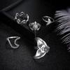 5PCS Geometric Charm Jewelry set Rings Set Whale Tail Waves/Turtle Finger Ring