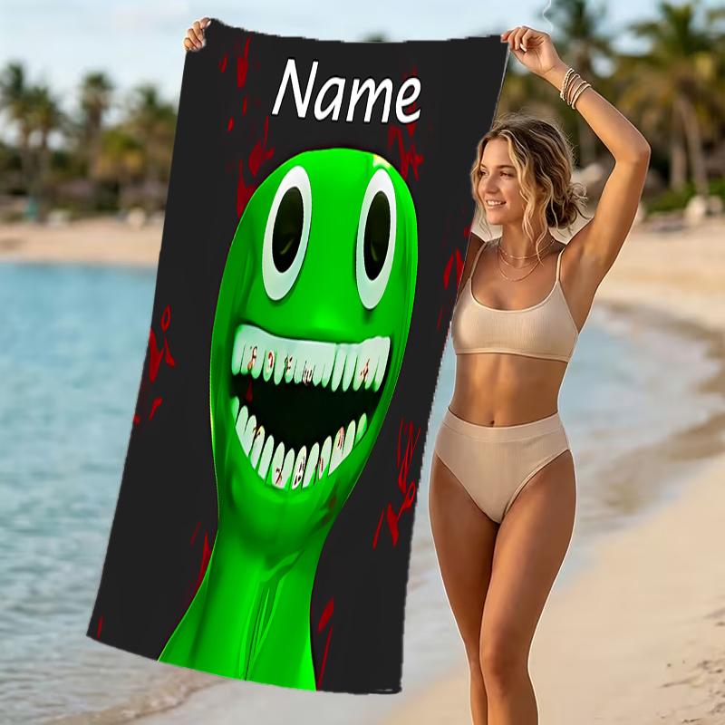 Customizable personalized beach towels Garten Of Banban themed designs.Suitable for the beach, yoga, sports;ideal as beach accessories