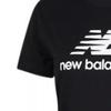 New Balance Женская футболка с коротким рукавом SPORTS ESSENTIALS с логотипом из джерси, черная, WT41502 BK