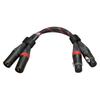 Кабель TOPPING XLR-XLR 6N OCC экранированный аудиокласса XLR, короткий, черный, пара, TCX1-25, приблизительно. Кабель длиной 25 см, с проводником высокой чистоты, двухжильная конструкция.