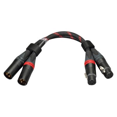 Кабель TOPPING XLR-XLR 6N OCC экранированный аудиокласса XLR, короткий, черный, пара, TCX1-25, приблизительно. Кабель длиной 25 см, с проводником высокой чистоты, двухжильная конструкция.