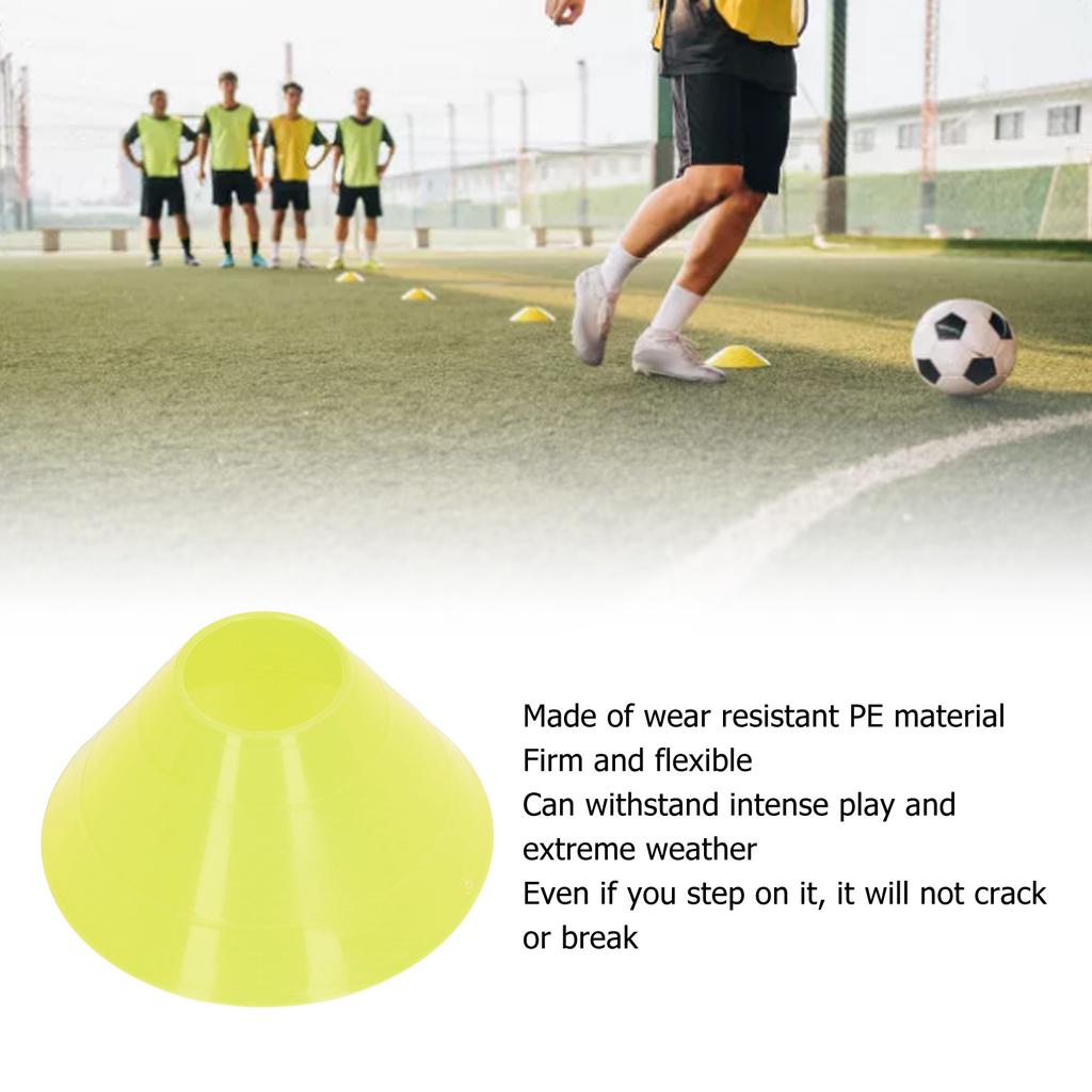 20PCS Football Training Markers Multifunction PE Soccer Training Disc Cone Set for Kids Novice Outdoor