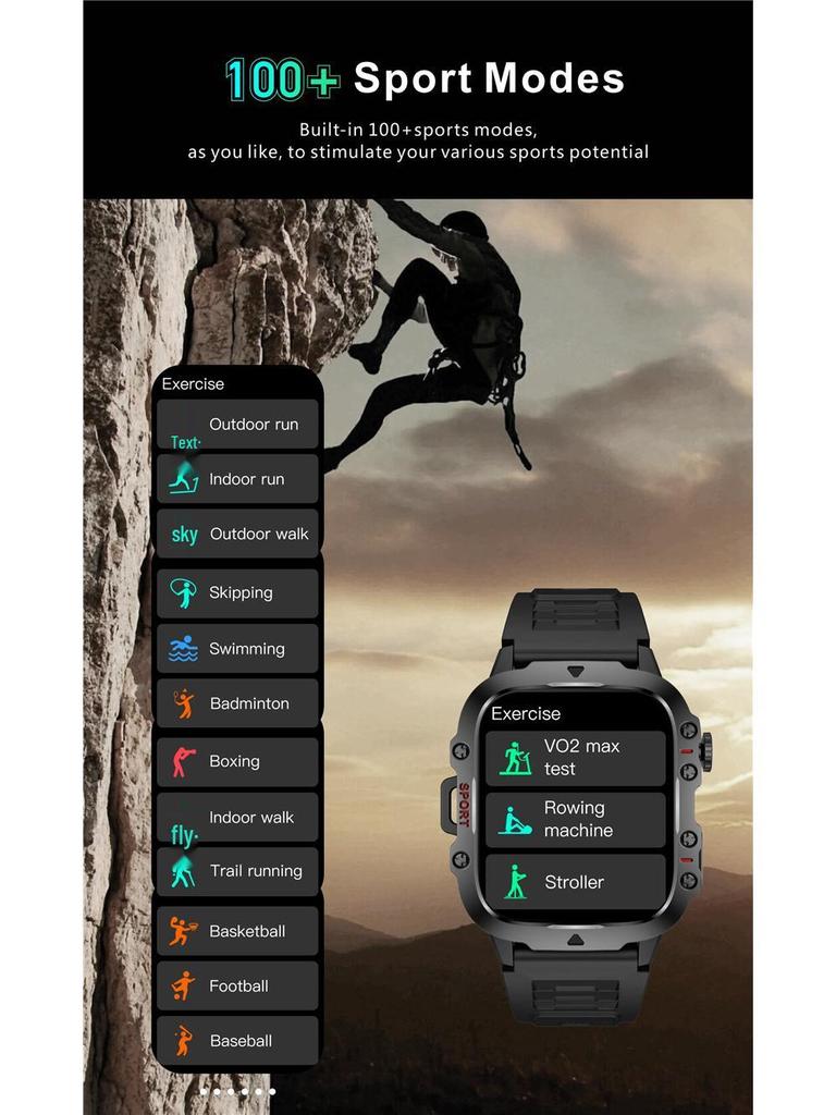 3ATM Уличные мультиспортивные смарт-часы с Bluetooth-звонками и длительным временем ожидания.