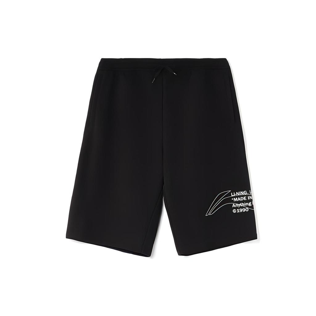 Li Ning Спортивная модная коллекция Спортивные шорты Мужские Черные AKSR551-2