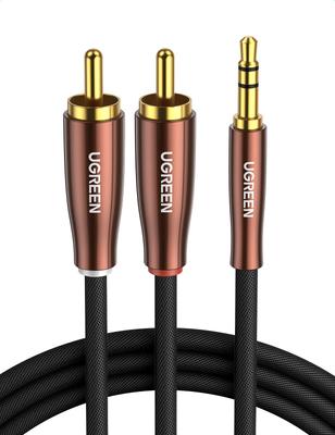 Ugreen Аудиокабель 2RCA Стерео Мини-штекер Папа к 2RCA Папа Сверхпрочная конструкция Совместим с 1 м 3,5 мм 3,5 мм Смартфоны, Компьютеры, Телевизоры,