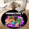 Коврик-подкладка под стул с персонажами Minecraft, Круглый ковер - Ковер для офиса, Машинная стирка, Нескользящий, Подходит для гостиных, спален