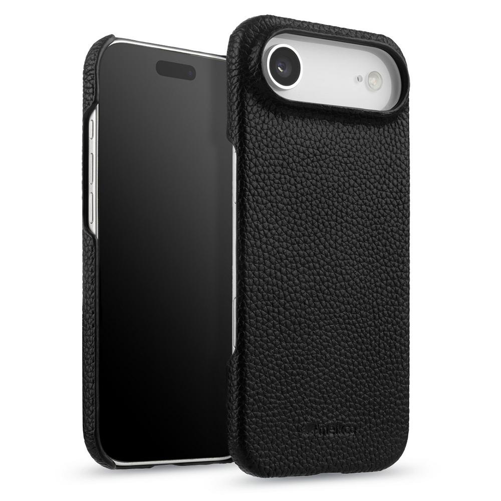 MELKCO For iPhone Air Case Genuine Cow Leather PC Phone Cover Compatible with MagSafe