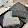 Минималистичная Роскошная Вязаная Шапка-Ушанка из Ангоры с Кроличьим Мехом и Стразами, Двойной Отворот, Зимняя, Теплая, Шерстяная, Защита Ушей, Женская