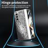 Для Samsung Galaxy Z Fold4 5G Серия Mechanical Legend Гальванизированный чехол для телефона Жесткий ПК Ударопрочная крышка с пленкой из закаленного стекла