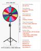 610 mm Spinning Prize Wheel, 14 Slots Spinning Wheel with Tripod, Adjustable Height Win Fortune Roulette with a Dry Erase and 2 Markers, 6 Colors,