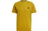 Adidas T Shirts Men's Yellow Crew Neck Moderate Straight Fit HL3870