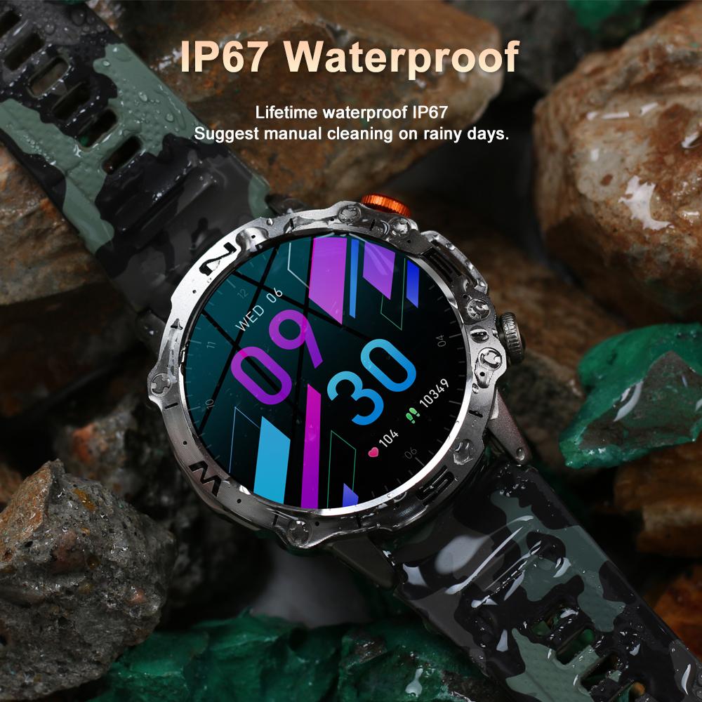 SACOSDING новые умные часы с Bluetooth для вызова, музыка, погода, 1,43 дюйма, пульс, кровяное давление, кислород, мультиспортивные умные часы