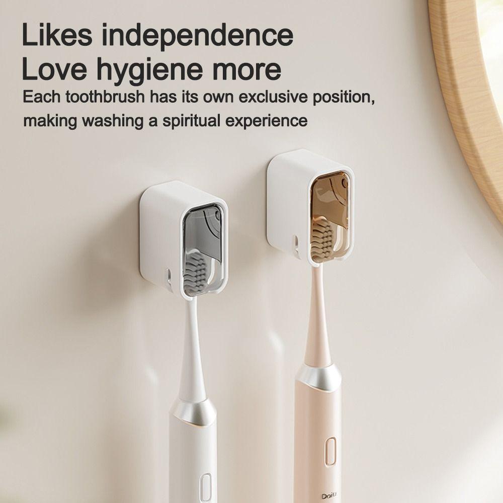 Настенная подставка для зубных щеток с откидной крышкой, коробка для хранения зубных щеток, новая подставка для хранения электрических зубных щеток