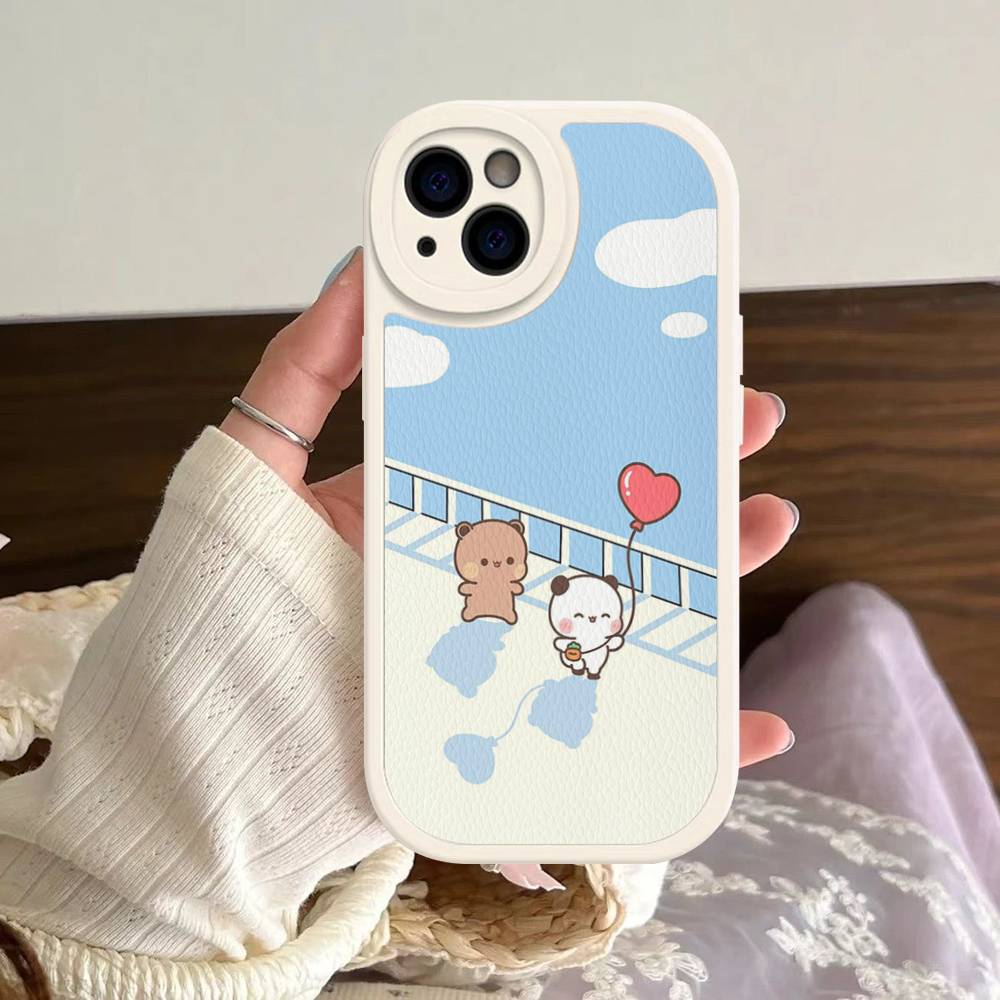 Cute Bubu Dudu Cartoon Phone Case For IPhone 16 15 14 13 12 11 Pro Max Plus Shockproof Leather Cover