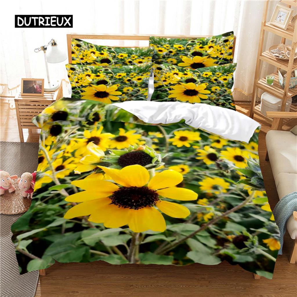 Красивый комплект постельного белья с цветочным принтом, комплект пододеяльников, комплект постельного белья с 3D-печатью, комплект постельного белья размера «queen size», модный дизайн