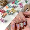 Women Sparkling Bear Pattern Resin Nail Art Sequin Sticker for DIY