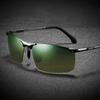 1 шт., дневные и ночные солнцезащитные очки, модные классические мужские квадратные, зеленые, желтые градиентные линзы, спортивные очки, поляризационные для вождения