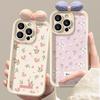Applicable To Apple 15pro Mobile Phone Case IPhone 14plus Floral Bow Doll 11/12 Silicone Lamb Skin