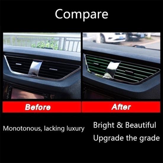 10 шт., универсальная U-образная форма для кондиционера, автомобильная отделка, выходная полоса, украшение для решетки