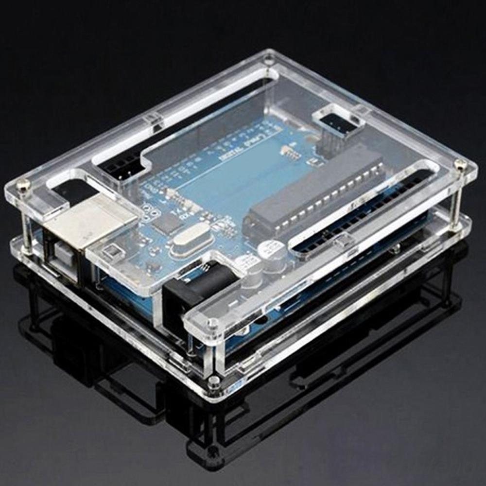 Портативный прозрачный акриловый корпус, компьютерная коробка для Arduino UNO R3, модульная плата
