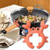 Силиконовая подставка для ложки Нескользящая держатель для поварской ложки в виде краба Термостойкий зажим для кастрюли Подставка для ложки Держатель для лопатки на плиту Кухонная
