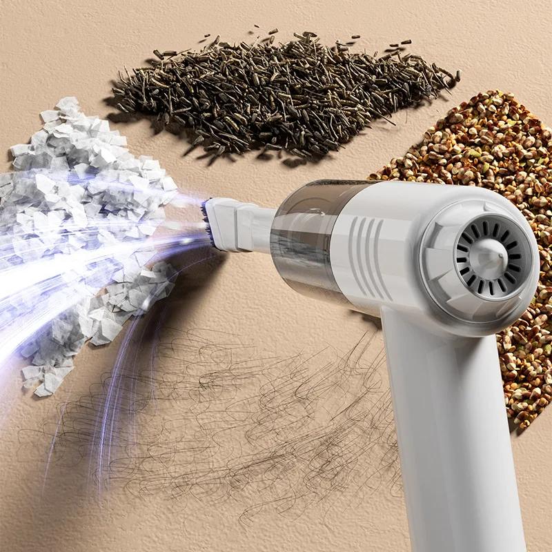 Портативный беспроводной автомобильный пылесос, ручной мини-автомобиль для салона дома, небольшой всасывающий выдув, встроенная сильная всасывающая машина