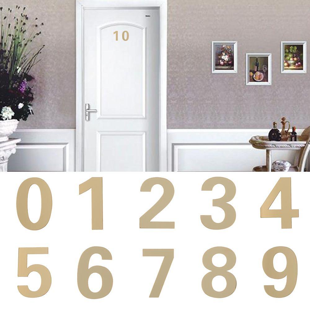 Home Door Label Self-adhesive Gate Digits Door Numeral Plaque Door Plate Number House Drawer Sign
