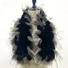 Women Stylish Warm Scarf Natural Fluffy Fox Fur Shawls Winter Female Fashion Knitted Rabbit Fur Scarves 90x10cm