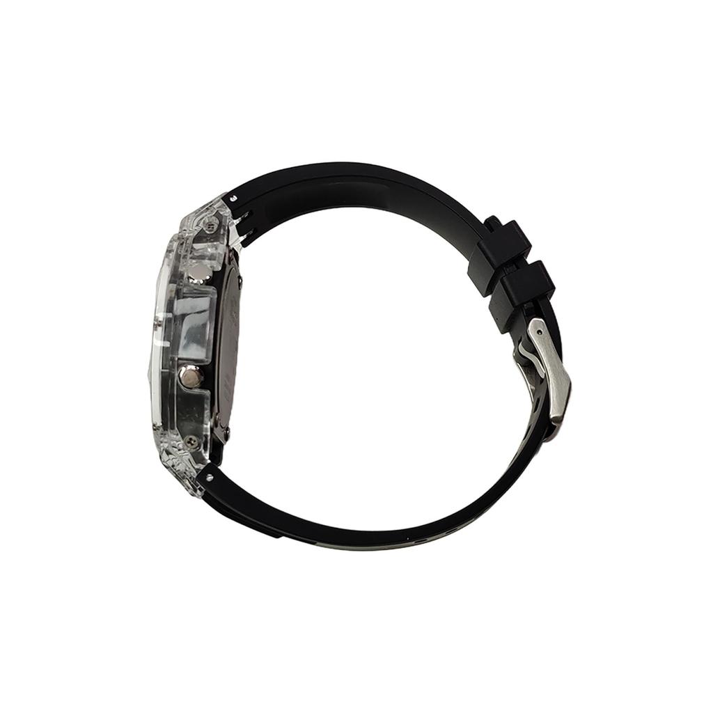 Casio Часы с кварцевым механизмом из коллекции Custom, ремешок из фторэластомера, мужские часы, черный циферблат GA-2100-1A1(Watch3--)
