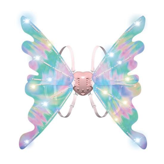 Электрические крылья бабочки, светящиеся крылья принцессы-феи с музыкальным освещением, нарядные крылья ангела, аксессуары для костюма для девочек, домашних животных