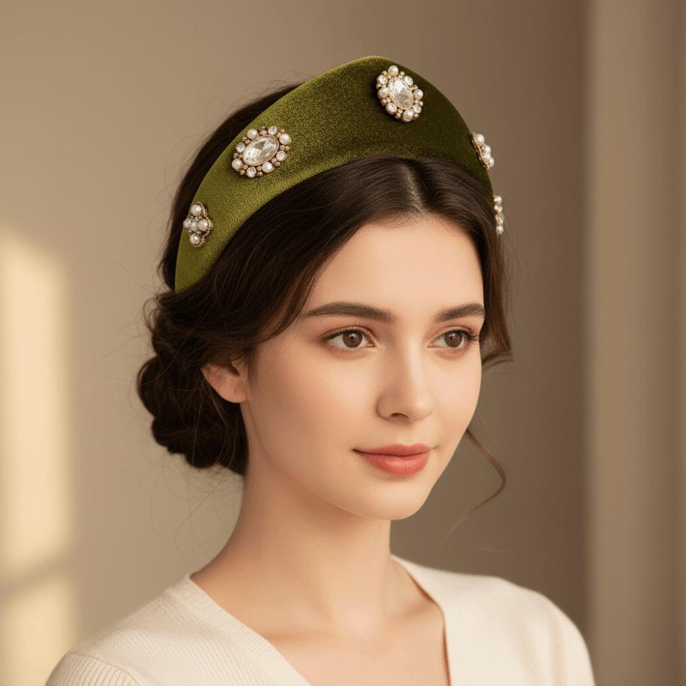 Elegant Velvet Triangle Headband British Vintage Hair Accessories Simple Crown Hair Hoop  Women
