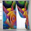 2Panel Flower Bloom Curtains for Living Room Bedroom Balcony Floor-to-ceiling Window Shutters Semi Blackout Cortina Grommet Top