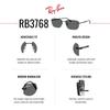 Солнцезащитные очки 0RB3768 ЧЕРНЫЕ ТЕМНО-СЕРЫЕ ПОЛЯРИЗОВАННЫЕ 56мм Ray-Ban