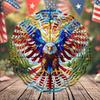 1PC Patriotic Eagle Wind Spinner, Metal Hanging Kinetic 3D Decoration for Independence Day & All Holidays, Yard & Garden American