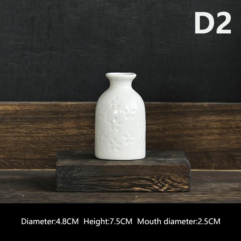 Мини-керамическая ваза для цветов, вазы для гидропоники в стиле скандинавского стиля, креативный декор комнаты, цветочные горшки для бутылок, настольные украшения, красочная ваза