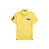 Polo однотонная рубашка поло с коротким рукавом и вышитым логотипом, мужская желтая MNPOKNI1N821568