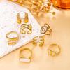 18K Gold Plated Titanium Steel Butterfly Flower Open Ring